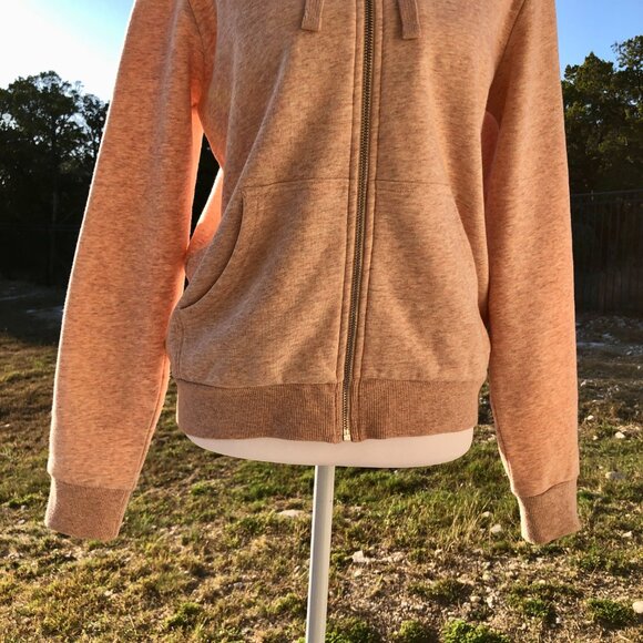 H&M Blush Pink Size Small Full Zip Hoodie Sweatshirt Casual Soft Feminine Winter - Picture 8 of 16
